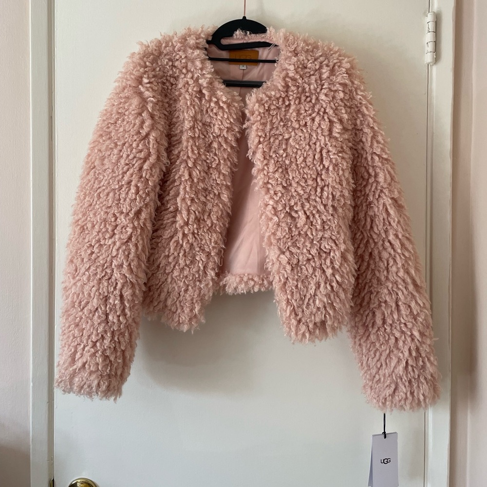 UGG faux fur pink jacket